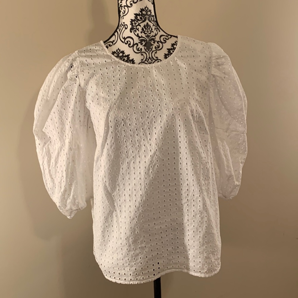 a new day White Eyelet Top - Size XL